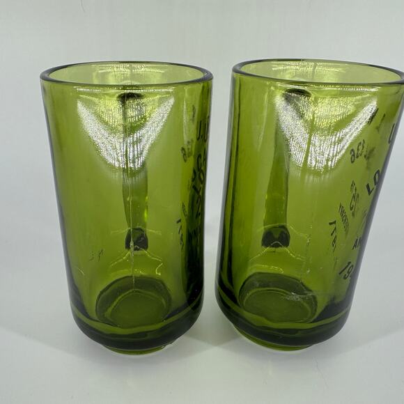 Vintage U.R.W. Local 336 25th Anniversary Green Glass Beer Mugs 1971 Pair - Picture 4 of 5